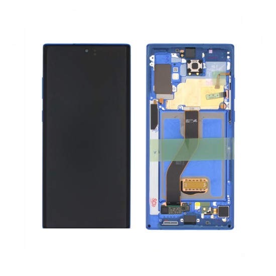 Touch+Display+Frame Samsung Galaxy Note 10 Plus 2019/N975F/Note 10 Plus 5G/N976 Service Pack Aura Azul